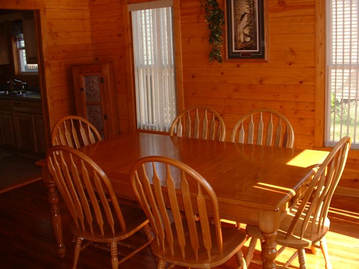 Beautiful wood six person table